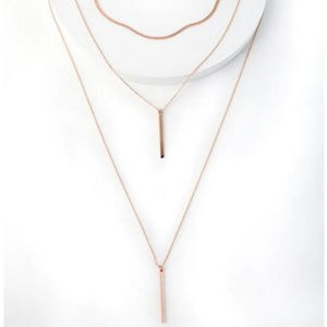 Lulu's NEW Sleek Peek Gold Layered Choker Necklace